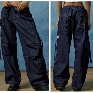 New BDG x Dollskill Strappy Balloon Baggy Cargo Jeans